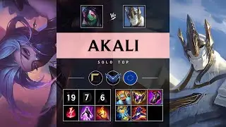 Akali Top vs Galio - EUW Diamond Patch 25.18