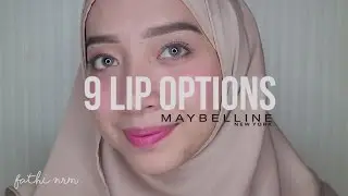 Maybelline Rosy Matte & Vivid Matte Swatches || TUTORIAL MAKEUP KE KANTOR WITH 9 LIP OPTIONS