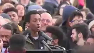 Student delivers powerful speech at National Walkout Day rally