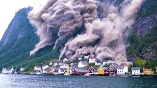 💥🌋 DEADLIEST LANDSLIDES EVER 😱💀 Rock Avalanche vs Debris Avalanche 🔥🏔️ | Total Destruction 🌪️🌊