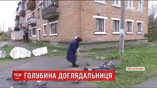У Шепетівці на Хмельниччині 95-річна бабуся опікується усіма міськими голубами