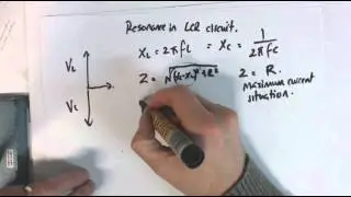 resonance in LCR circuit