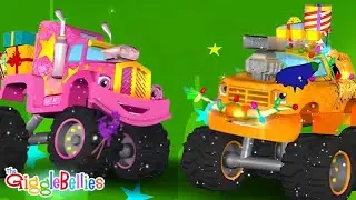 Christmas Alphabets & Colors | Merry Christmas | Monster Trucks | Go Super Trucks