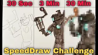 Drawing Titan Cameraman Astro Hand in 30 sec, 3 min, and 30 min | Skibidi Toilet | CunsArt - Dibujo