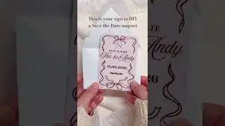 🤍 This is your sign to DIY your own Save-The-Date Magnet #diywedding #savethedate  #diydecor