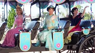 Princess Promenade Character Cavalcade at Epcot World Showcase, Walt Disney World - Belle, Jasmine +