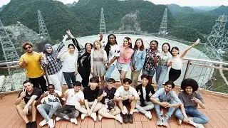 GLOBALink | Int'l students amazed by the world's largest single-dish radio telescope in SW China