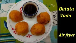 Batata vada/Potato fritters (In Air fryer) |  बटाटा वड़ा (एयर फ्रायर में) बिना तेल में तलें
