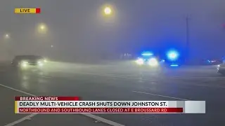 Johnston St. shut down at E Broussard intersection due to Deadly Multi-Vehicle Crash