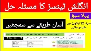 English Tenses Full Course Class 1 || Present Indefinite Tense|English speaking practice in Urdu