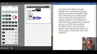 T Test example using the TI-84 Plus CE-T
