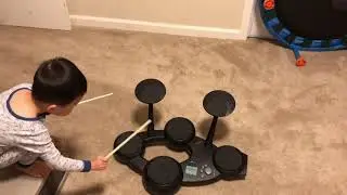 Daniel plays with his first act pro digital drum set