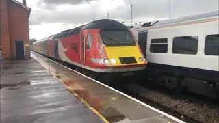 Ex LNER HST in Network Rail Approaches Salisbury Railway Station. Seen on the 30th of June 2022.