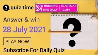 Amazon Quiz Answers Today 28 July 2021