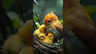 The Heartwarming Bond of a Bird Family ❤️🌿