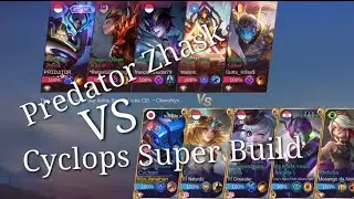 Mobile Legends Pure Solo Rank Cyclops meet the Predator Zhask it's hard but Cyclops Win the Match