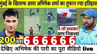 Vijay Hazare: Watch Abhishek Sharma smash the fastest century of 200, breaking Rohit's record; Ko...