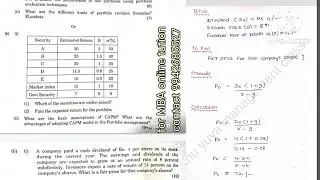 SAPM anna university MBA  questions paper solved  sum..👆👆👆
