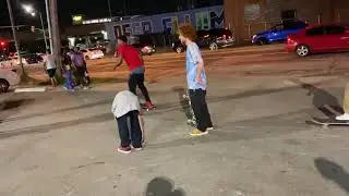 Skateboarders in deep ellum