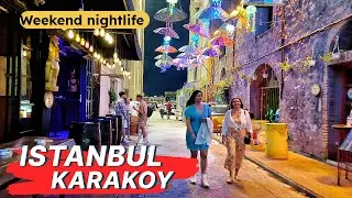Istanbul Karakoy: Weekend Nightlife Adventure - Karakoy & Galataport 4K Walking Tour (Ambient Sound)