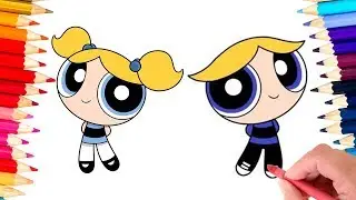 Powerpuff Girls Coloring Book Pages Rowdyruff Boys Brick Boomer Butch Blossom Bubbles surprise eggs