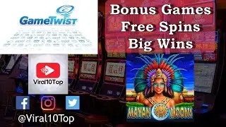 GameTwist S1 Ep2, Mayan Moons 4 x Bonus Games, 15 free spins each, different bet! BIG Wins!