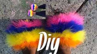 DIY The Best Faux Fur Slides