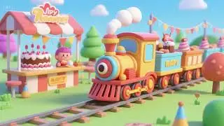 Party Train Rolls to Cake Station 🚂🎂🎈 | Birthday Song for Kids | Nursery Rhymes & Celebration Fun