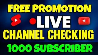 FREE promotion live✅ channel checking✅ 1000 subscribe