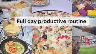 Productive day in my life |pakistani homemaker |Alfredo pizza recipe