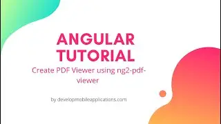 Create PDF Viewer In Angular using ng2-pdf-viewer