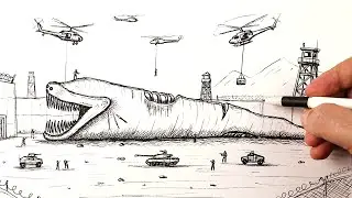 Captured El Gran Maja: Drawing on a Military Base