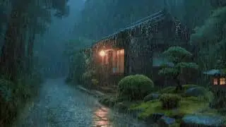 End of tension &ndash; Gentle rain ambience &ndash; Rainy night home view &ndash; Sleep now 😴🌧️