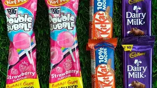 Satisfying Video Sweets Dairymilk Chocolate, Kitkat, Double Bouble Lollipop Unboxing#asmr 