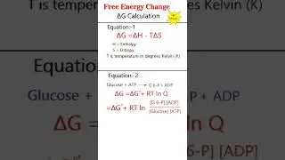 Free Energy Change Calculation #thermodynamics #csirnetgate