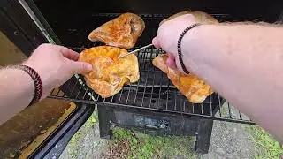 Smoking BBQ Chicken breasts on a Pellet Smoker
