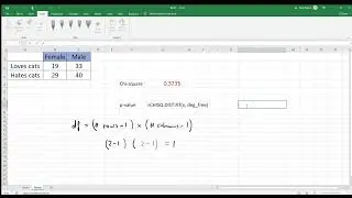 Finding the p value for a Chi square test of association
