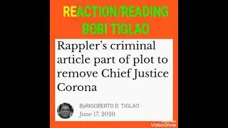 CJ  CORONA IMPEACHMENT (tumataginting na Task Force)😉 Reaction Reading Tiglao