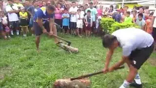 Pobladores de Piscoyacu participaron en concurso de &ldquo;Partido de Le&ntilde;a&rdquo;