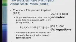 20-1 Stock Price Model Underlying Black-Scholes- Part 2