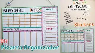 Pizarra Planificador Mensual y Semanal | Organizador, Calendario, Semanario | DIY Stickers Caseros