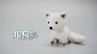 How to make Arctic fox wih clay | Simple Animal Clay Tutorial