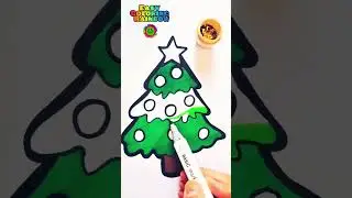 #drawing  glitter Christmas tree 🎄 🎅 beautiful for kids #glitter #easy #shortvideo #trend #Christmas