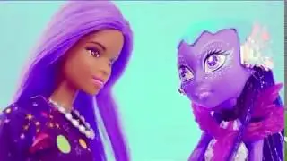 Giant Rainbow Castle ! Barbie Princess + Fairy Tea Party   Toy Video& Barbie Color Change Surprise H
