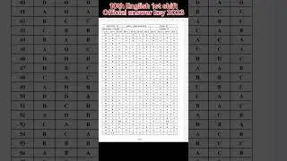 BSEB 10th English 1st sitting Official Answer key 2023#shortvideo #viral #bihar_board_exam_2023