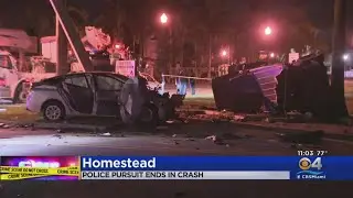 Homestead Police Chase Ends In Big Crash Involving Innocent Driver