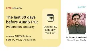 Last 30 days for AIIMS PG: Preparation strategy + New AIIMS pattern Surgery MCQs