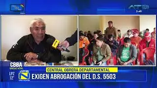 Central Obrera de Cochabamba anuncia refuerzo de marchas en La Paz