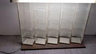 Vintage Clear Swivel Moving Showcase