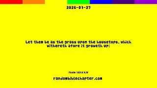 Random Bible Chapter - 2026-01-27 - Psalm 129